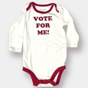 Vote For Me Onesie Red White 6 month Okie Dokie